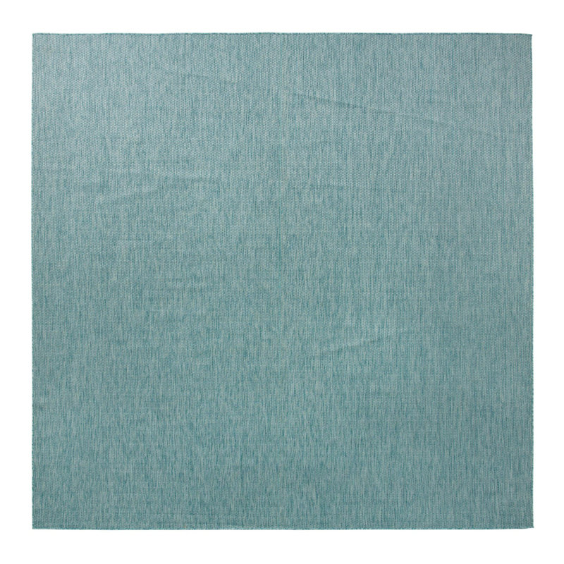 Avaughn Indoor/Outdoor Area Rug, Square 13', Aqua 
