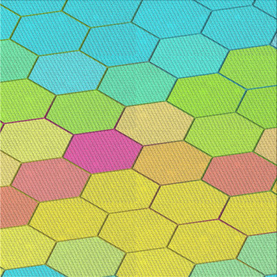 Tapis jaune à motif géométrique Kinchen