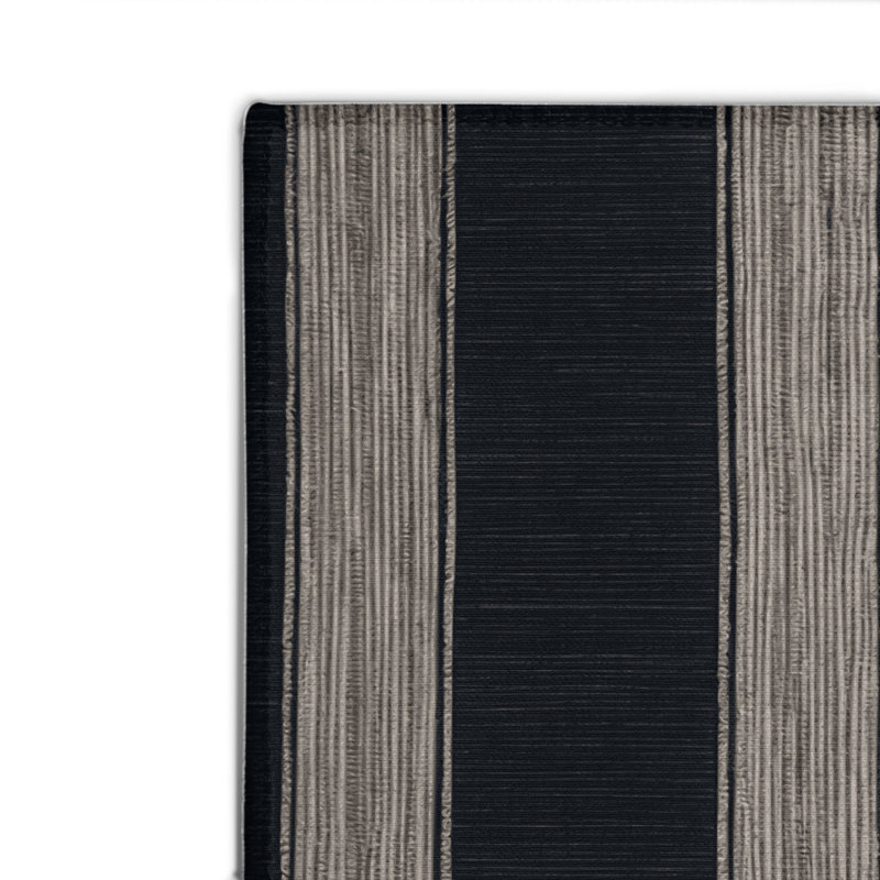 Tapis intérieur / extérieur gris HorizontalStripes, Rectangulaire 8 pi x 10 pi