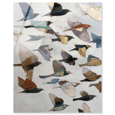 Great Migration I Acrylic Print Boho Gold Wall Decor by Art Remedy, Ready to Hang, 20 x 24