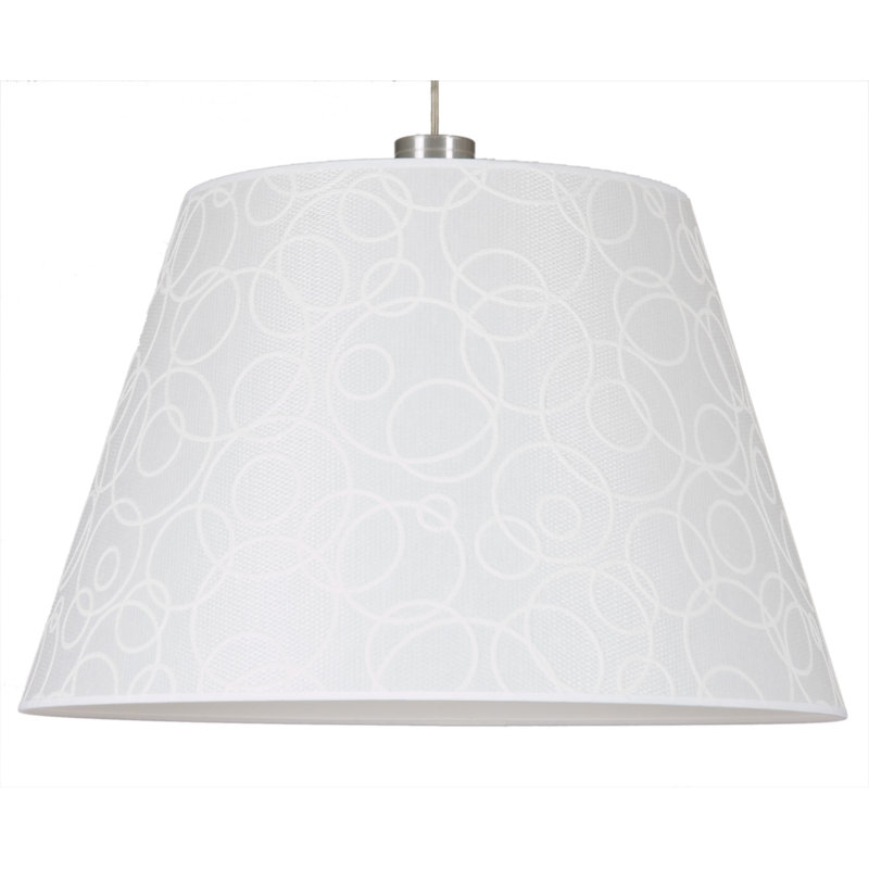 Alcone 1 - Light Geometric Pendant, White Embroided