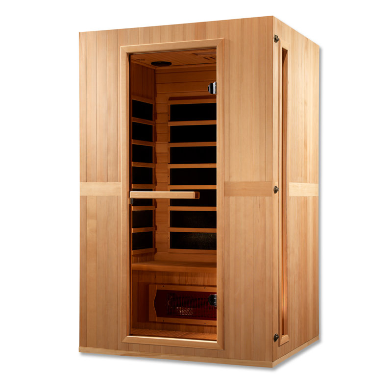 Natural Hemlock 2-Person Bluetooth Compatible Infrared Sauna