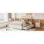 Lit tapissier de couleur beige, 2 tiroirs et lit gigogne, tête de lit classique, matériau en bois massif, espace de rangement maximal, assemblage facile avec un grand contreplaqué, options améliorées, requis