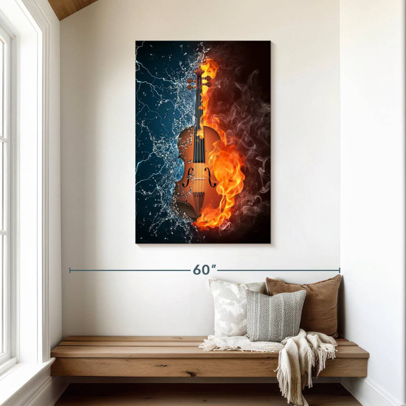 Violon Abarca Water and Fire, H 45 po x l 30 po