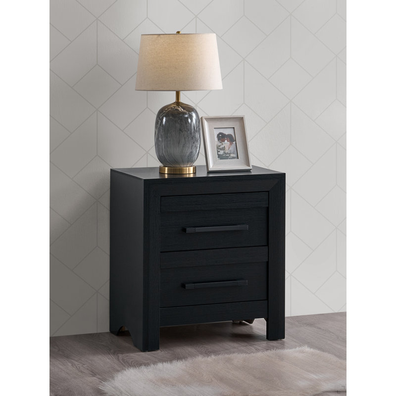 Panel-Front 2-Drawer Nightstand