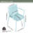 4-Person Patio Dining Set with White Rectangular Table, Stackable Polypropylene Armchairs for Indoor/Outdoor Use-1972817745
