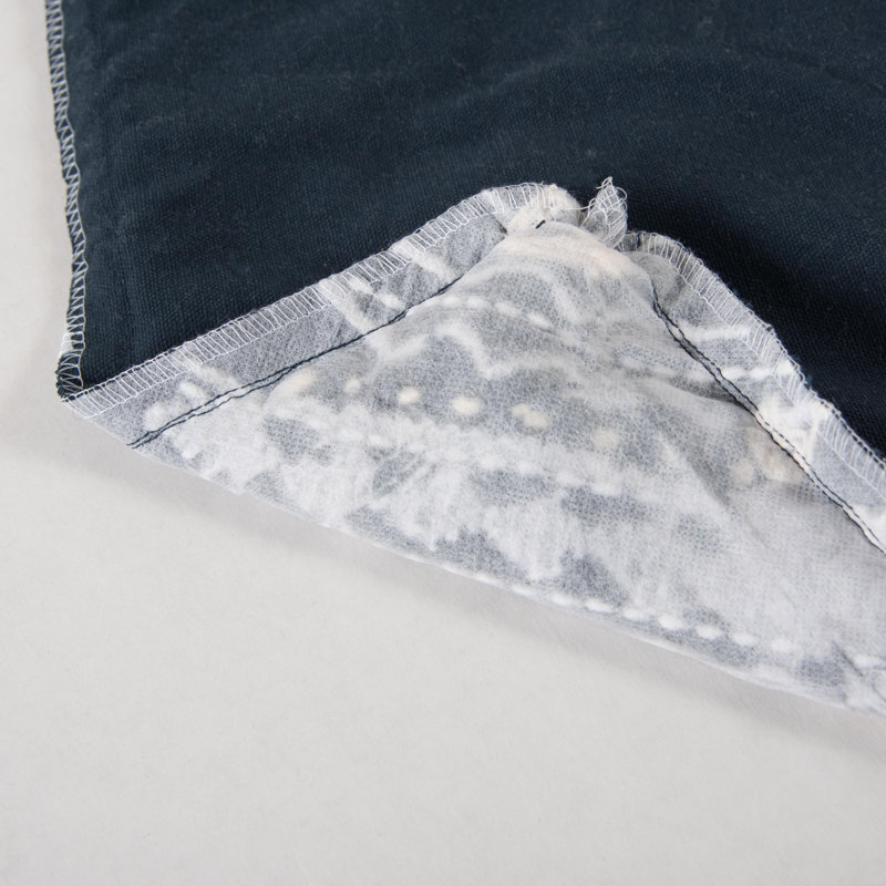Coussin 100% coton, Bleu / Naturel