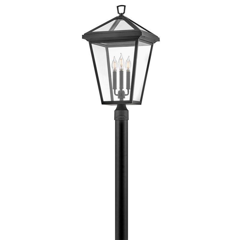 Hinkley Alford Place LED Post Pier Light, Museum Black