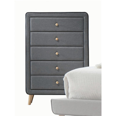 Valda Light Gray Fabric Chest