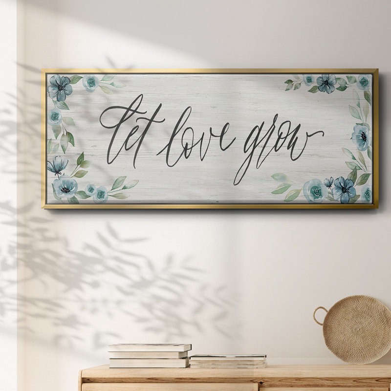Let Love Grown- Framed Canvas, 24" H x 60" W