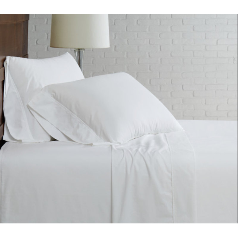Solid Percale, King Sheet Set with 2 Pillowcases, Black