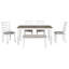 Ensemble de table de salle à manger de style rustique 6 pièces avec 4 chaises rembourrées et un banc