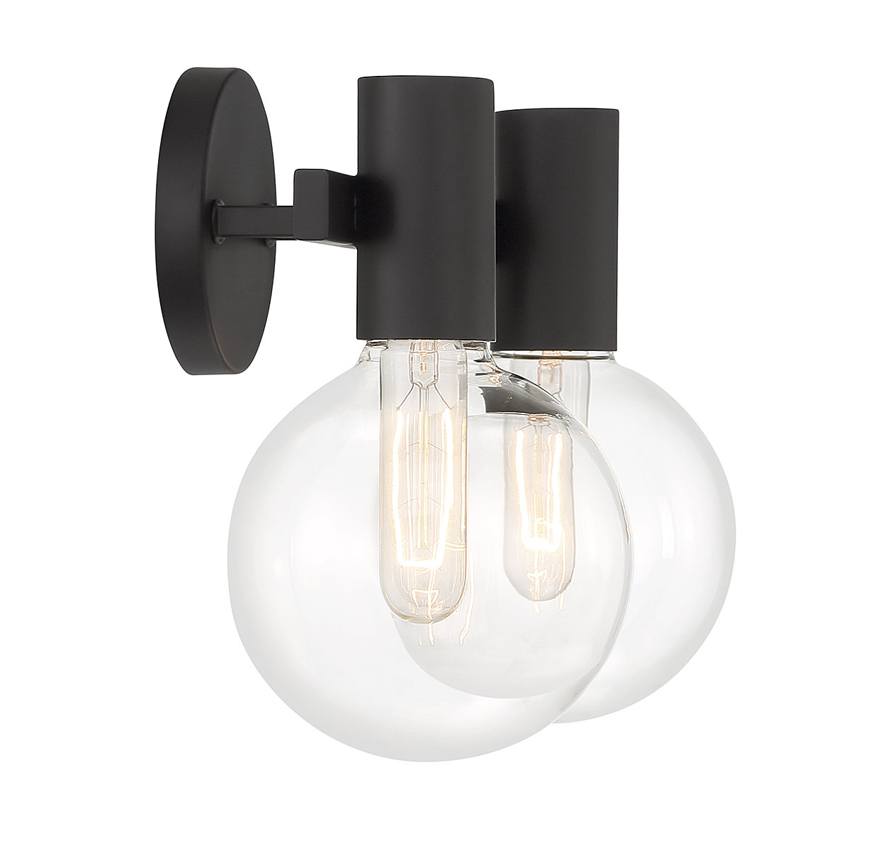 Sanu 2-Light Bath Sconce, Matte Black