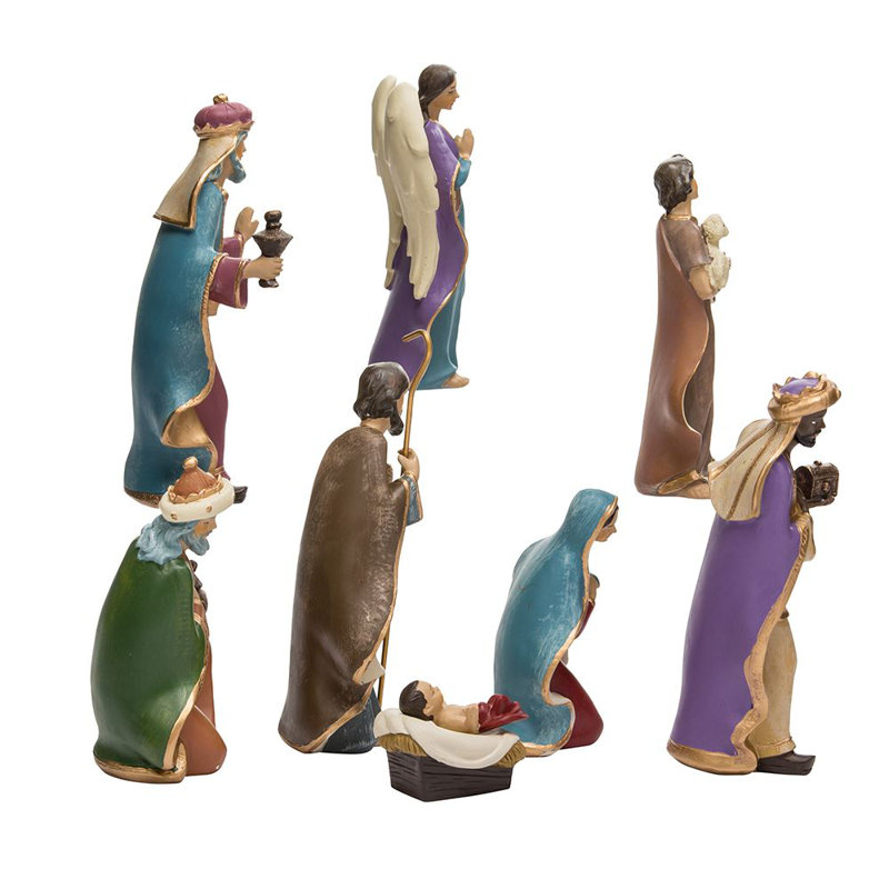 Kurt Adler 6.25" Multicolor Resin Nativity Figurine Set