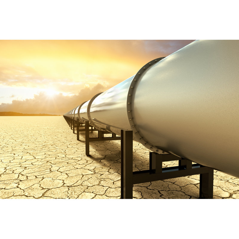 Pipeline In The Desert by Tifonimages - Wrapped Canvas Print, 30cm H x 46cm W