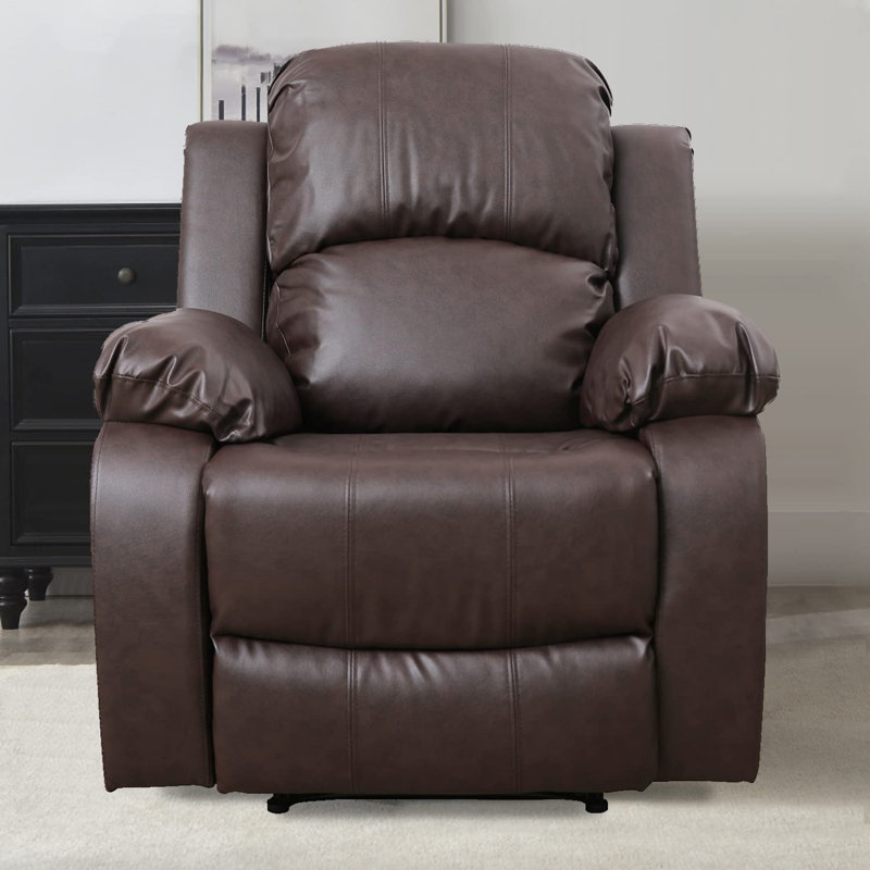 Pu And Pvc Recliner Chair Sofa, Brown