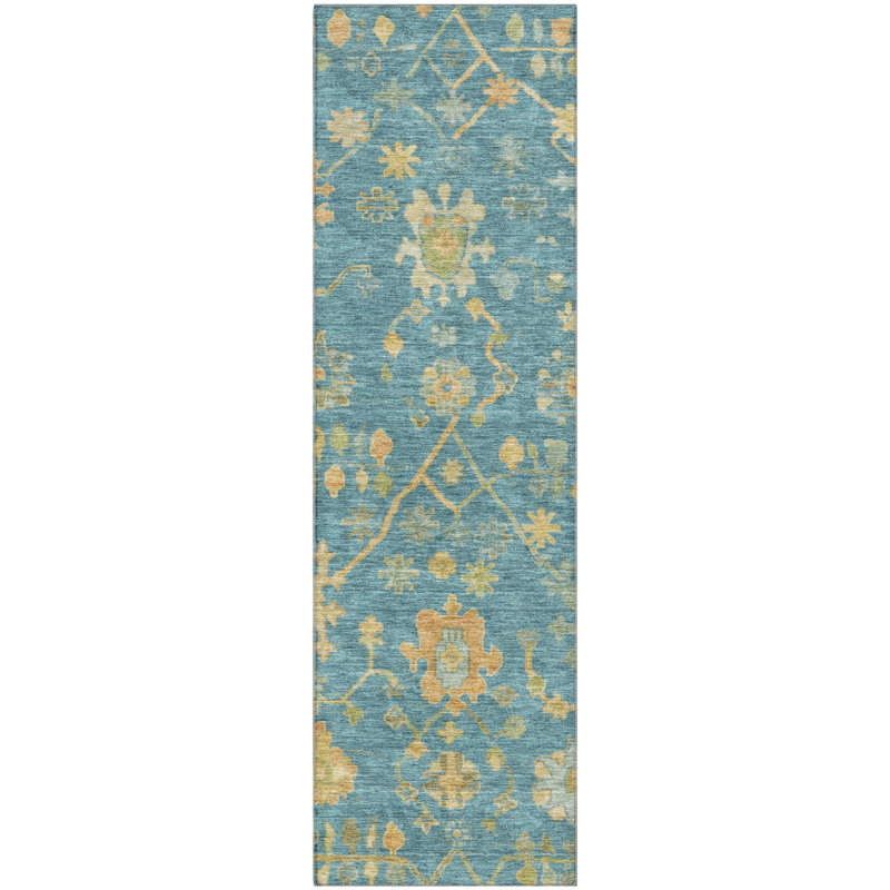 Premium Machine Washable Alaina AMF1930 Global Rug, Runner 2'3" x 7'6"