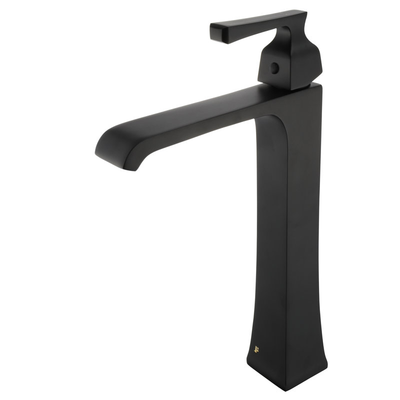 Robinet de salle de bain arqué, Noir