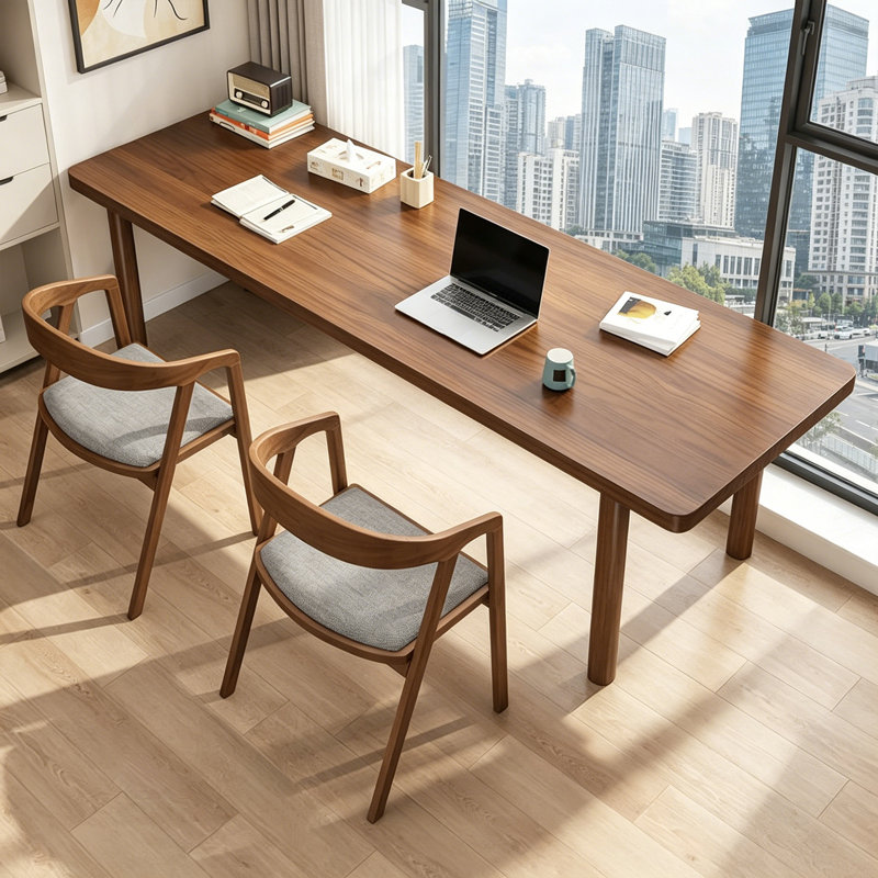 Modern Simple Rectangular Solid Wood Writing Desks, 29.52" H x 70.86" W x 23.62" D