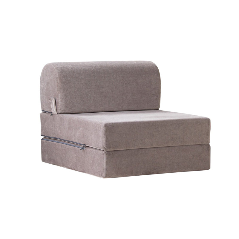 Allinson 65cm Upholstered Futon Chair, Light Grey