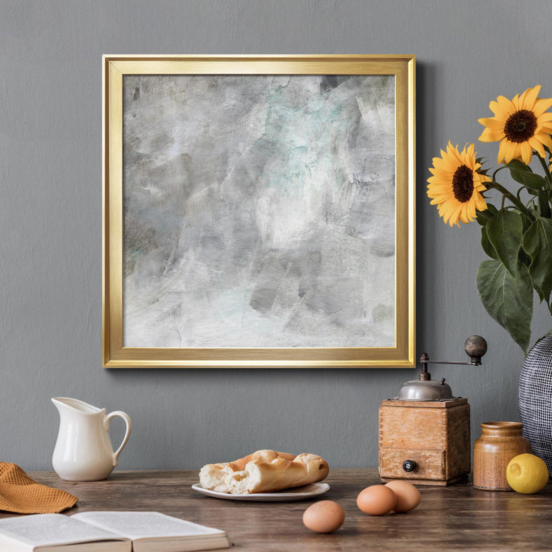 Teinte douce - peinture sur toile encadrée, H 30,5 po x l 30,5 po x P 1,5 po, Encadrement doré