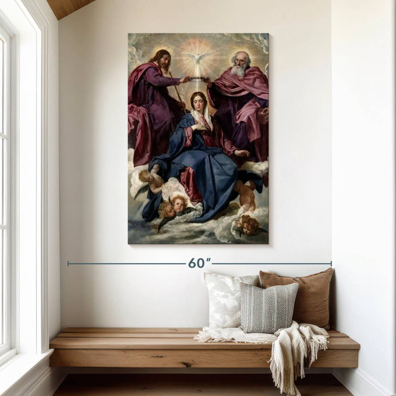 Leisha, couronnement de la Vierge 1635-36, H 48 po x l 32 po