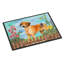 Tapis de porte pour l’extérieur antidérapant rhodesian ridgeback spring-38381901