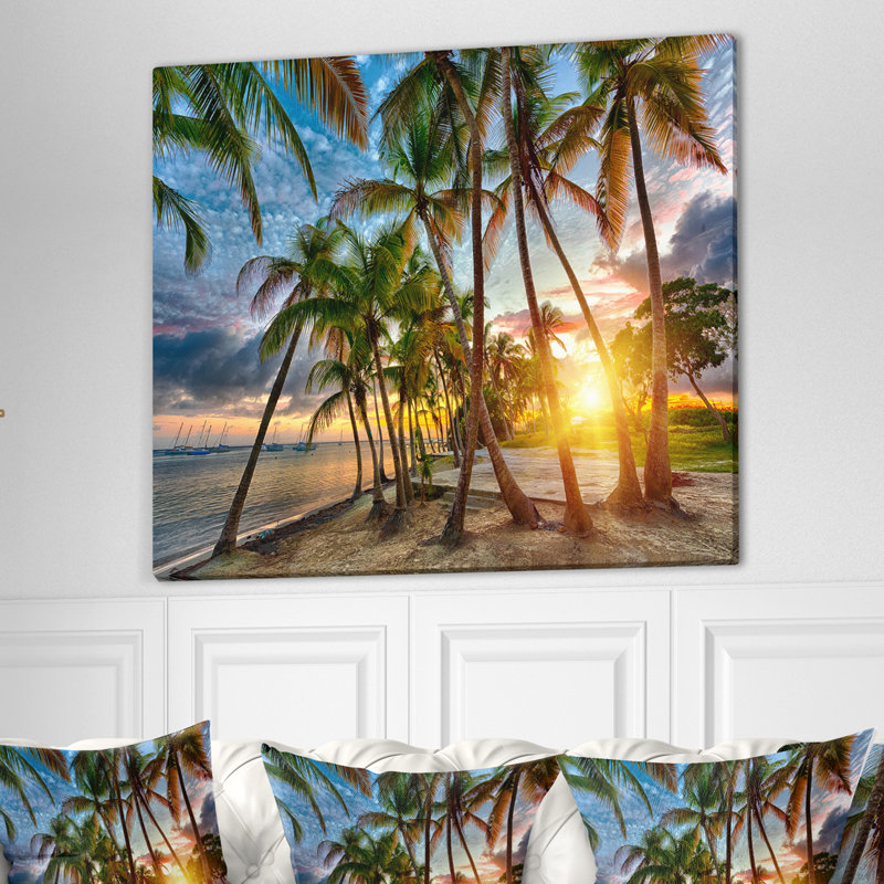 Cocotier-impression d’art graphique sur toile tendue, H 30 po x l 40 po x P 1,5 po