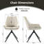 Chaise de bureau en lin Loklun-349842862