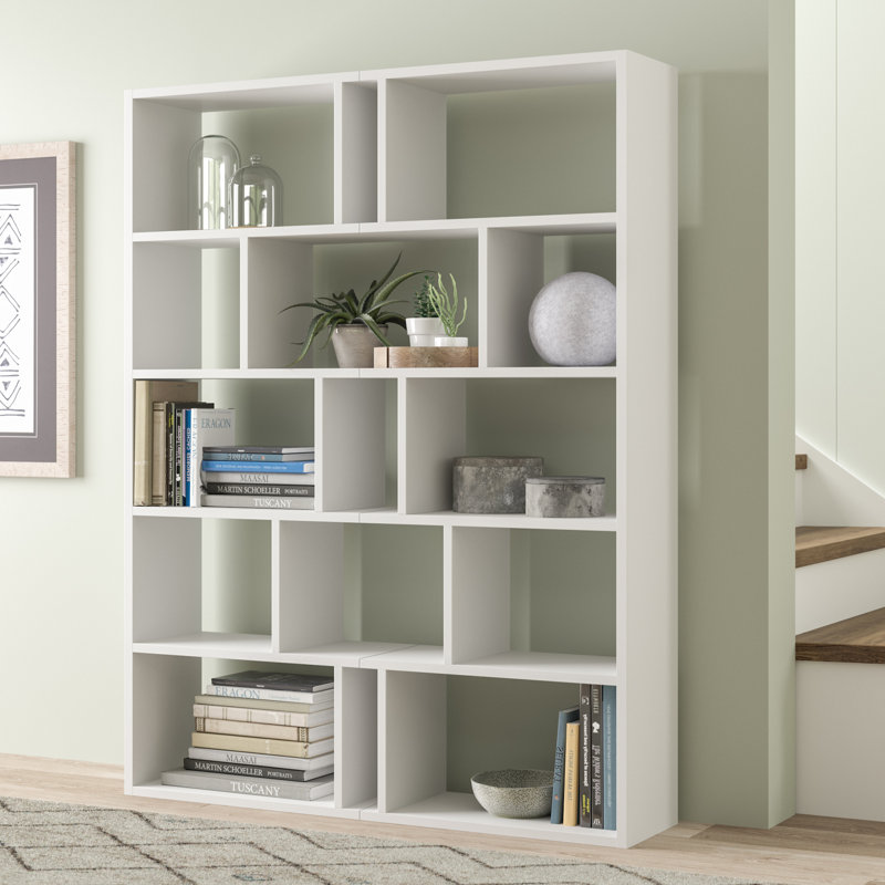 Geometric Bookcase, White
