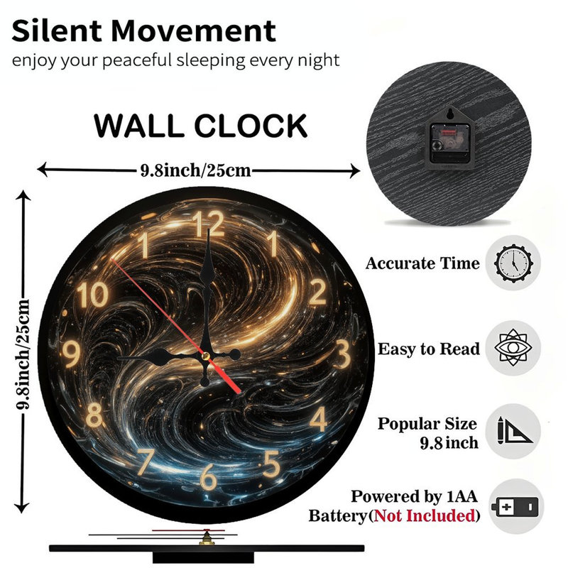 Horloge Cosmic Swirl