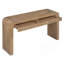 Console rustique avec tiroir cannelé, coins arrondis et pieds épais pour le vestibule ou le salon-831671383
