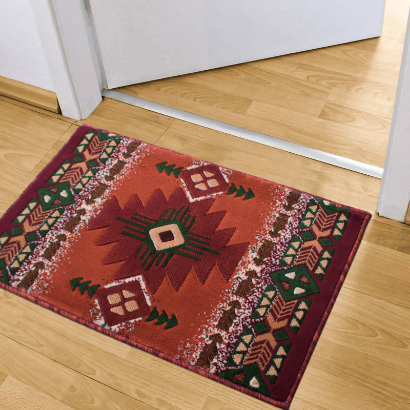 Allport Geometric Indoor Doormat, Rust