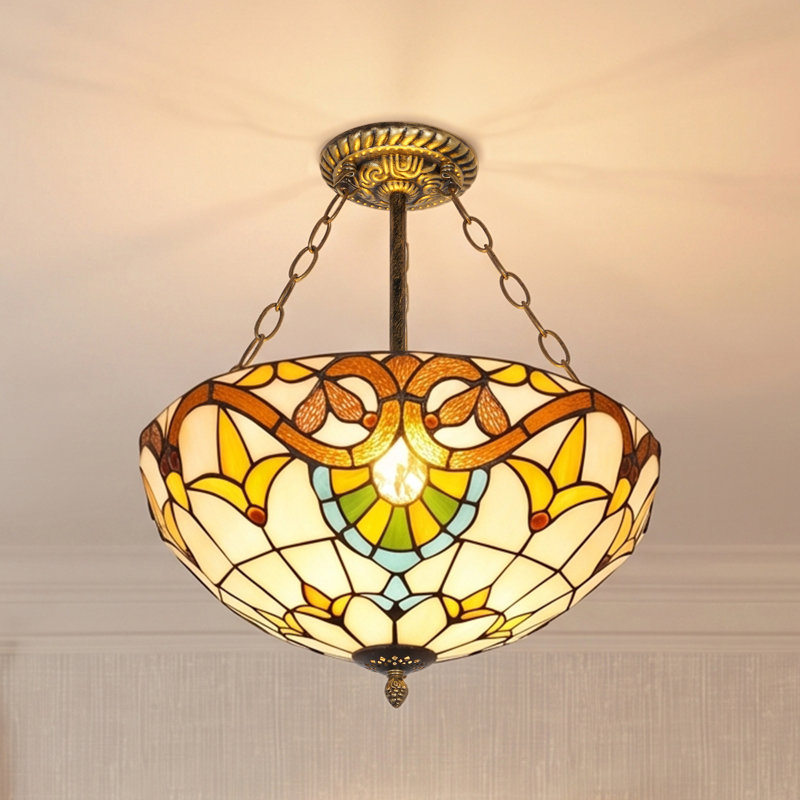 3 - Light 16" Baroque Flush Mount Light (Warm Bulbs Included)