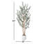 Faux olivier Adcock avec pot ovale blanc-725447101