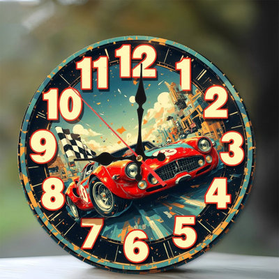 Vintage Race Car Wall Clock Classic Sports Car Clock