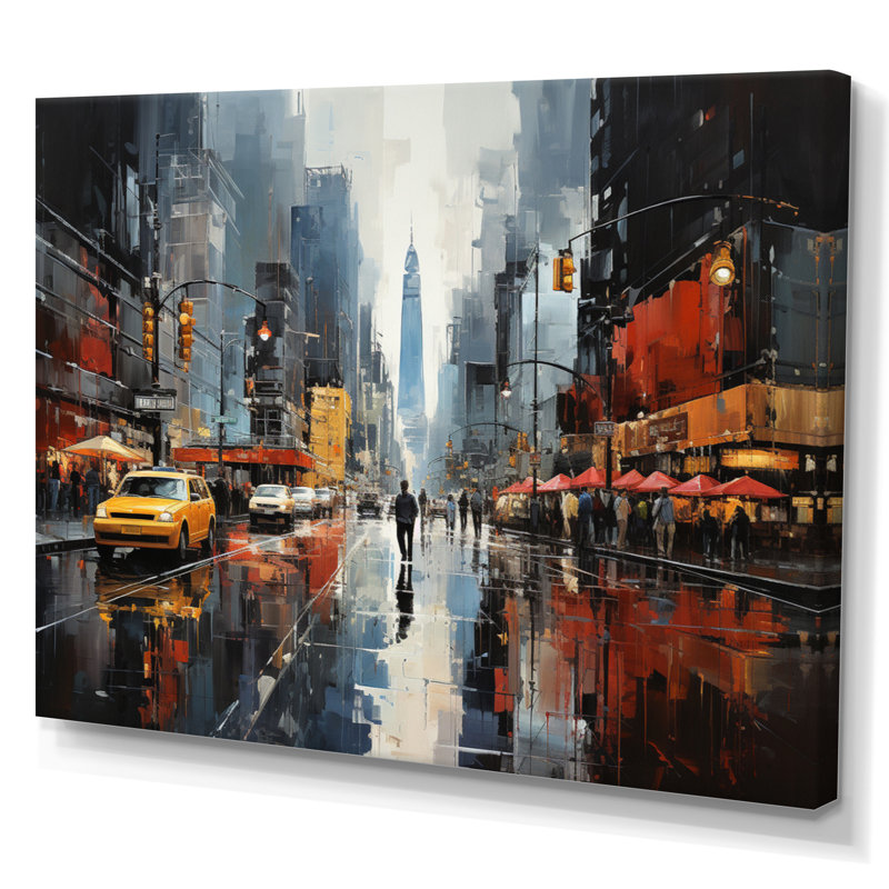 Cityscape Collage VI - Abstract Collages, reproduction sur toile encadrée, Toile tendue, H 12 po x l 20 po x P 1 po