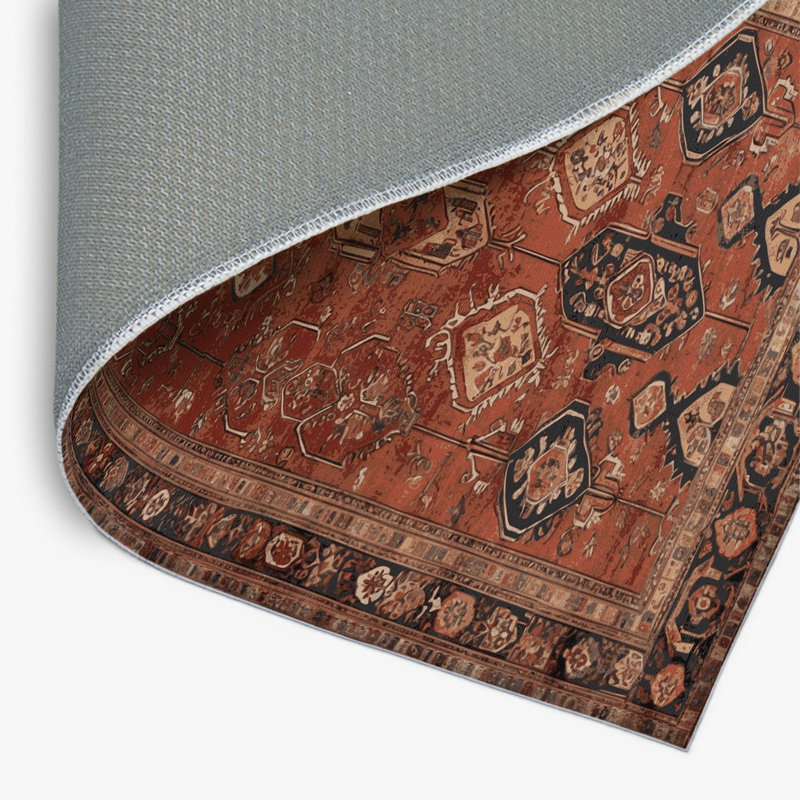 Tapis d'intérieur et d'extérieur brun Persian, Rectangulaire 8 pi x 10 pi