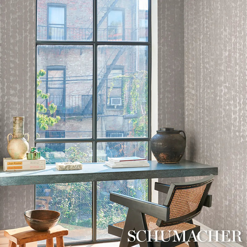 Schumacher X Patterson Flynn Wallpaper Roll, Silver