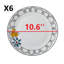 Ensemble d'assiettes de service rondes 6 pièces 100% porcelaine 6 pièces