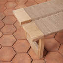 Woven Textura Solid Wood Bench | Perigold