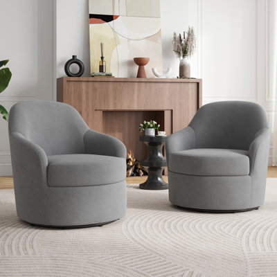 Teddy Upholstered Swivel Barrel Chair