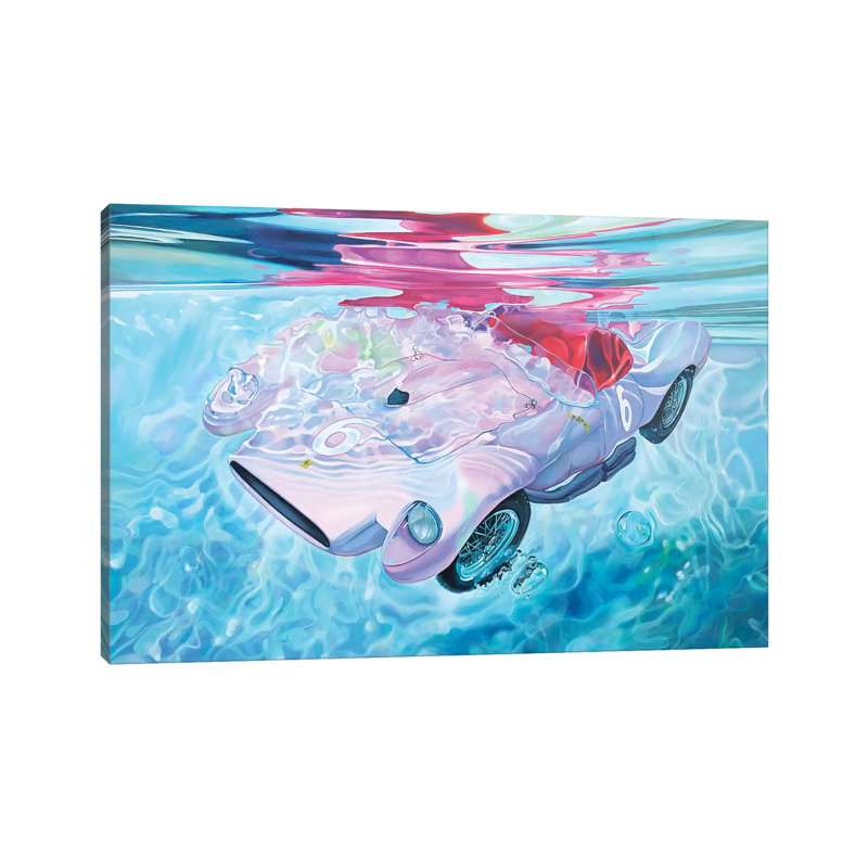 Ferrari 250 Testa Rossa by Marcello Petisci - Wrapped Canvas Painting, 20.32 cm H x 30.48 cm W