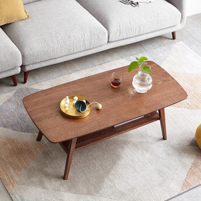 Dulcio 100% Solid Oak Coffee Table with storage shelf