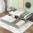 Twin Size Platform Bed with Twin Size Trundle-397280365