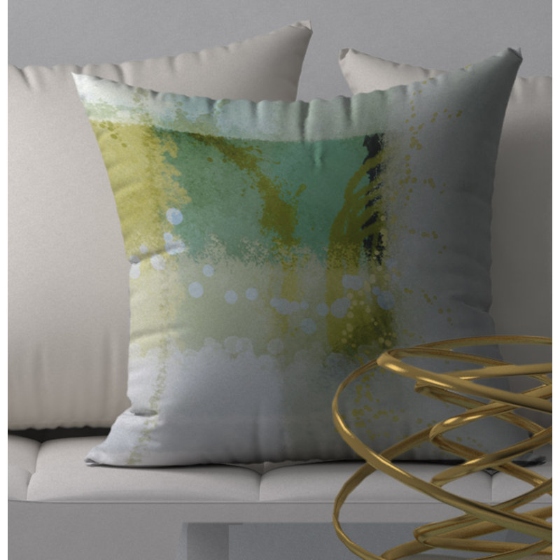 Chic Abstract Reversible Throw Pillow, 20" x 20"