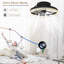 Ventilateurs de plafond avec lumières et télécommande, ventilateur de plafond noir à profil bas, ventilateur DEL encastré moderne à intensité variable 3000-6000K, 6 vitesses de vent-1580293401