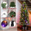 Arbre de Noël artificiel mince illuminé 6 pi avec support et lumières multicolores