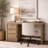 English Knotty Oak Junior Executive Desk