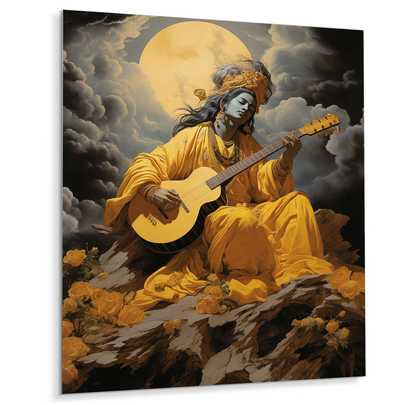 - Impression d'art mural en métal Hinduisim, H 32 po x l 24 po x P 1 po